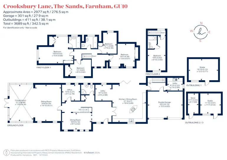 Floorplan 1 for Crooksbury Lane Farnham GU10