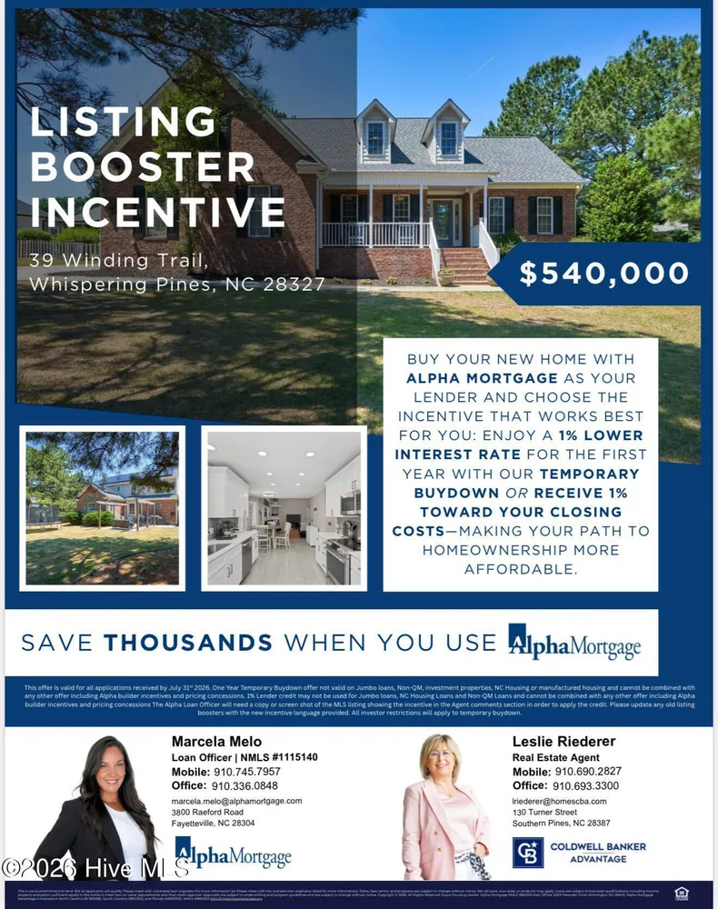 39 Winding Trail, Whispering Pines, NC 28327