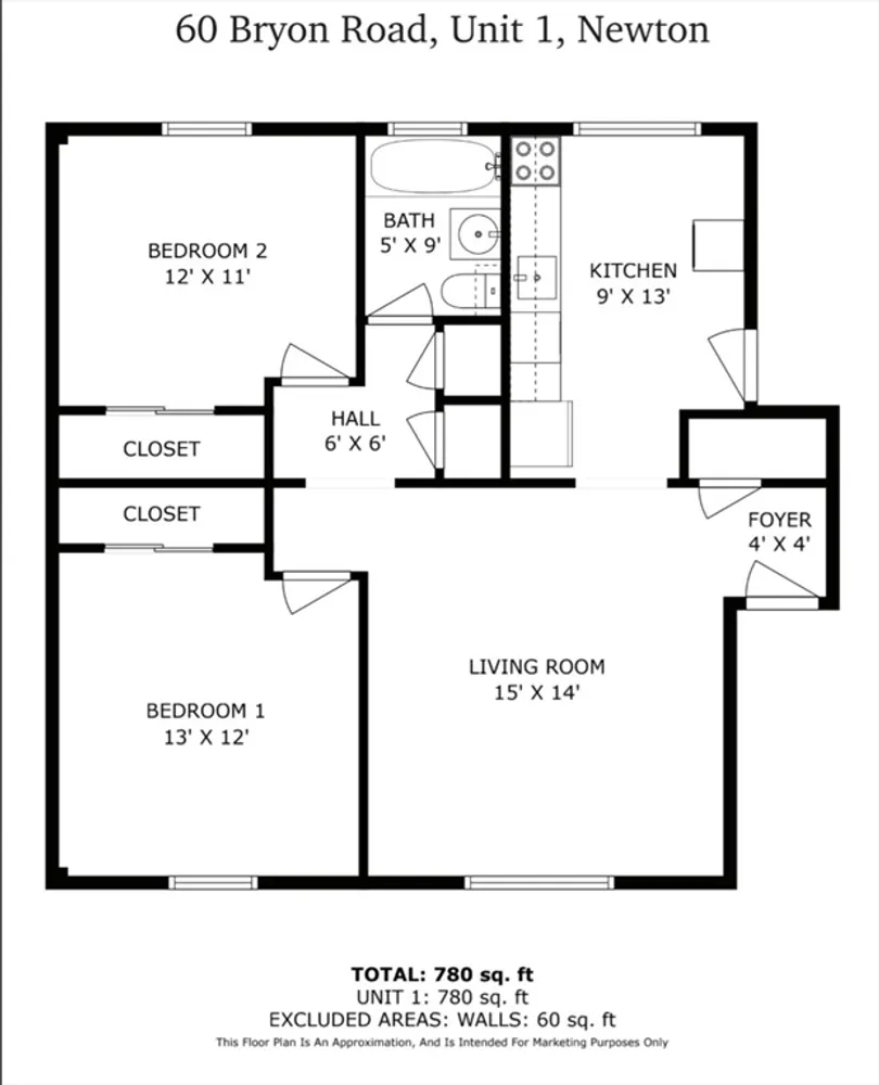 60 Bryon Rd, Newton, MA 02467