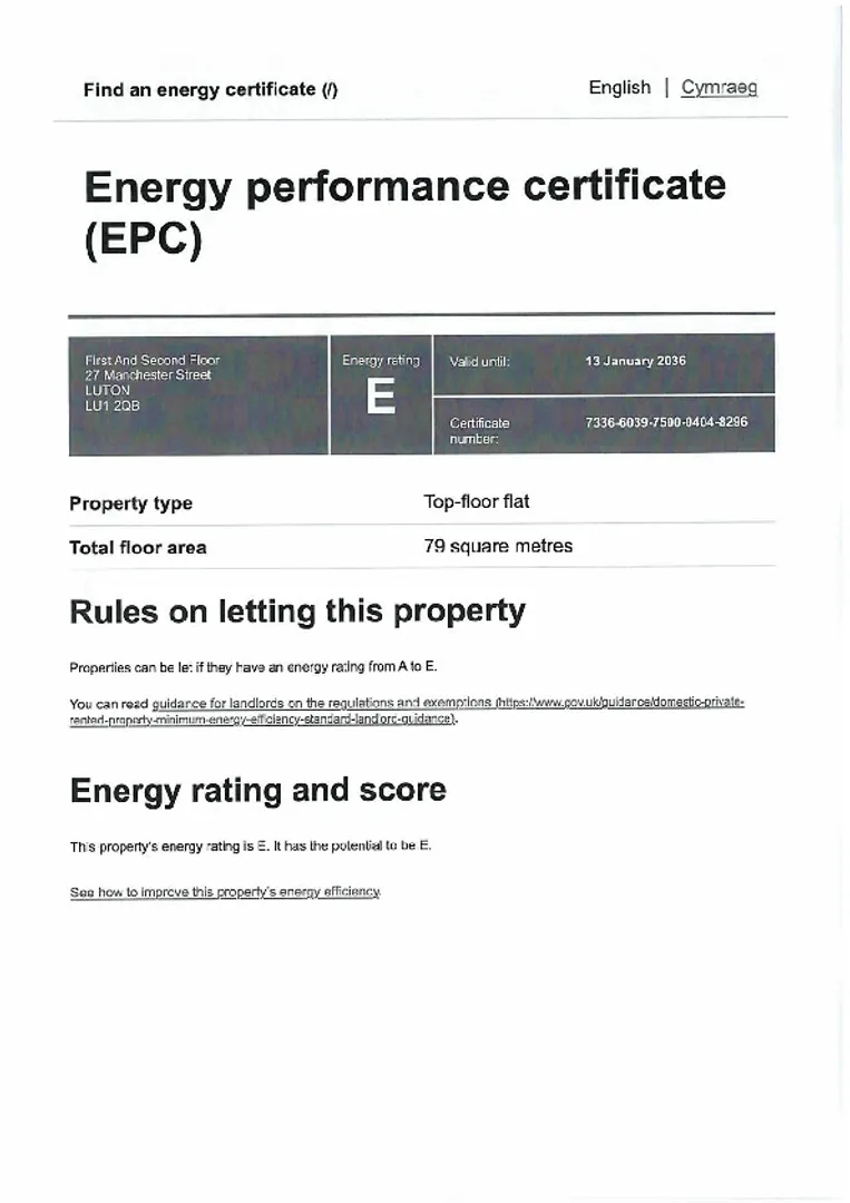 Property EPC Chart