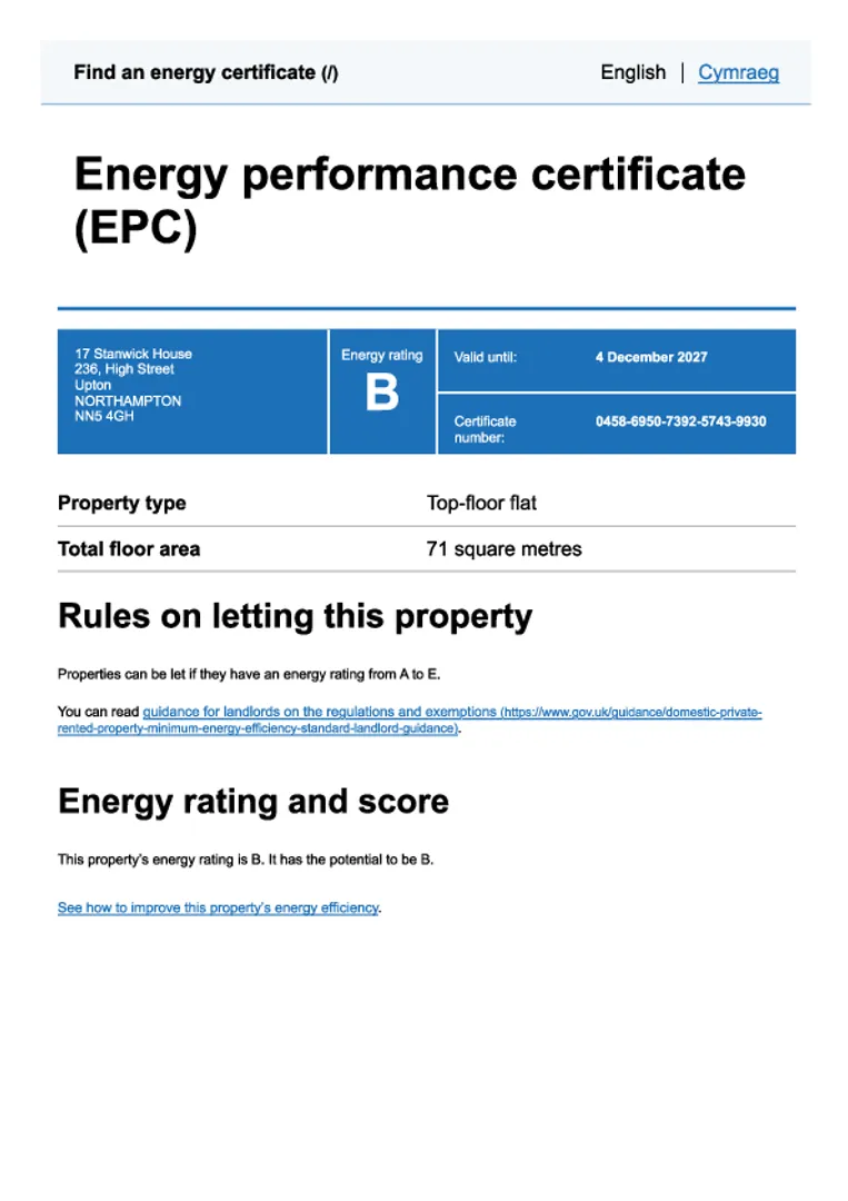 Property EPC Chart
