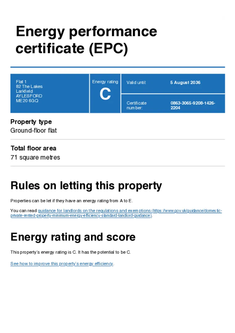 Property EPC Chart