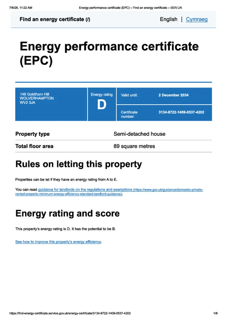 Property EPC Chart