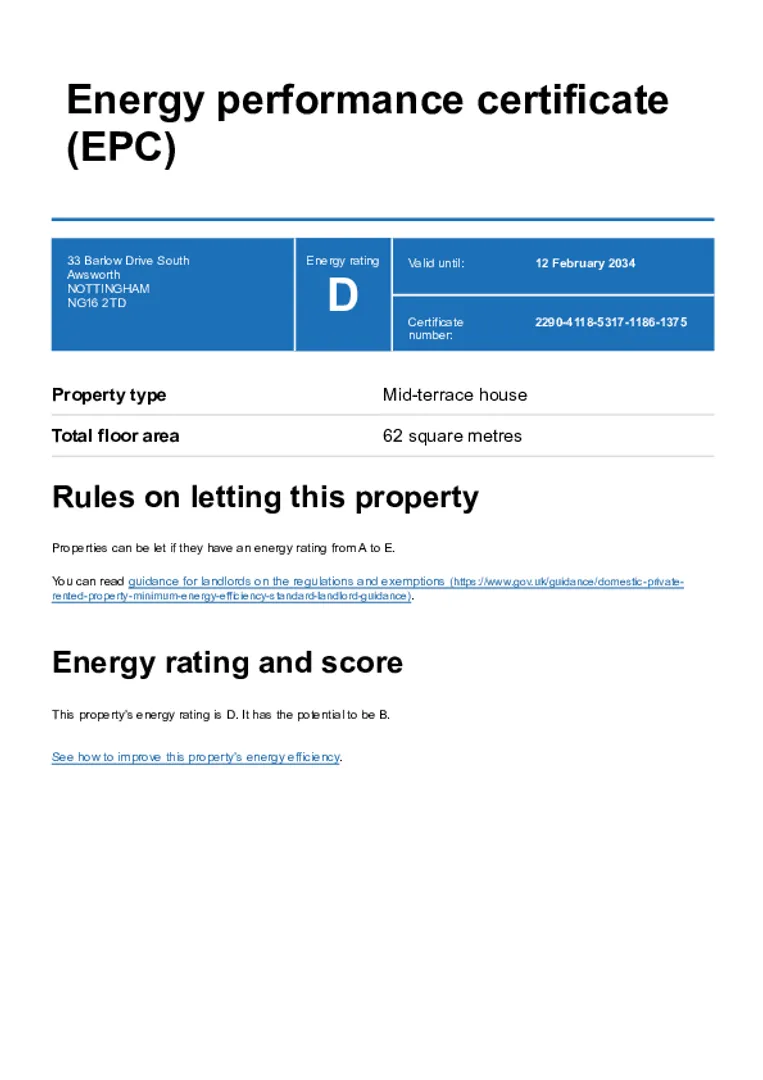 Property EPC Chart