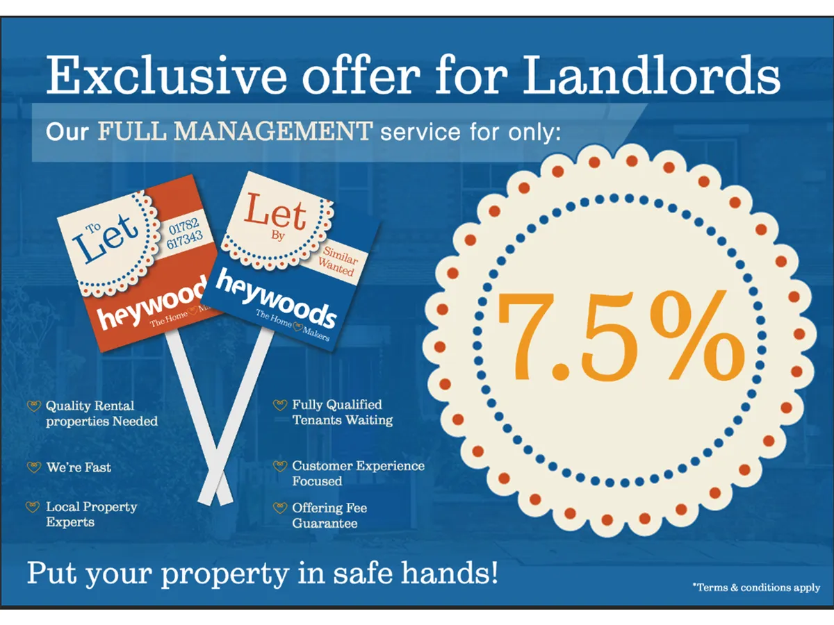 Heywoods Exclusive offer for landlords... to Heywoods