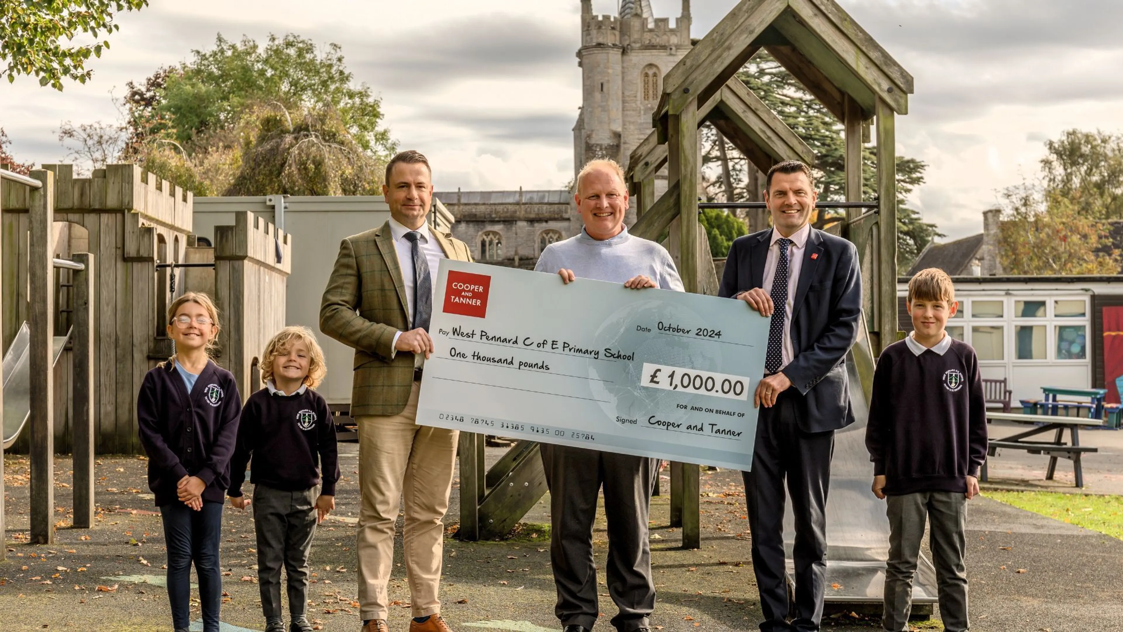 Donation to West Pennard School’s fundraising campaign