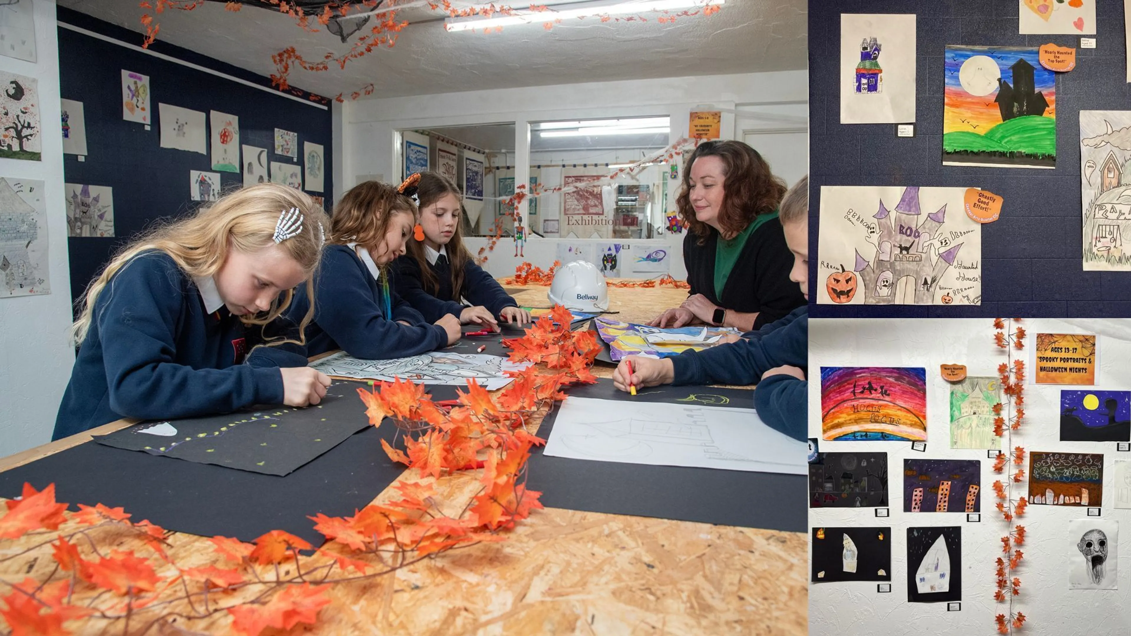 Crafty activity in Cheddar with some spooky artwork