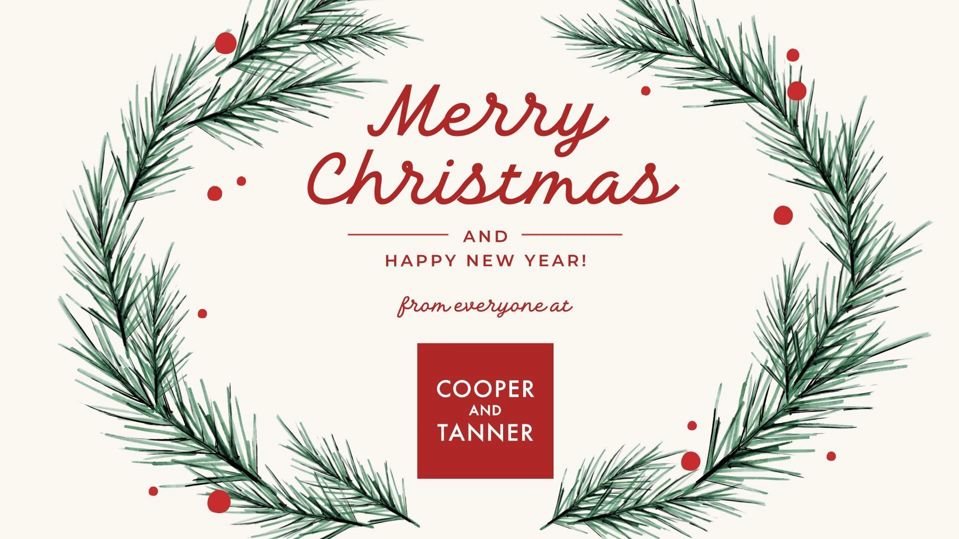 Christmas greetings and opening times