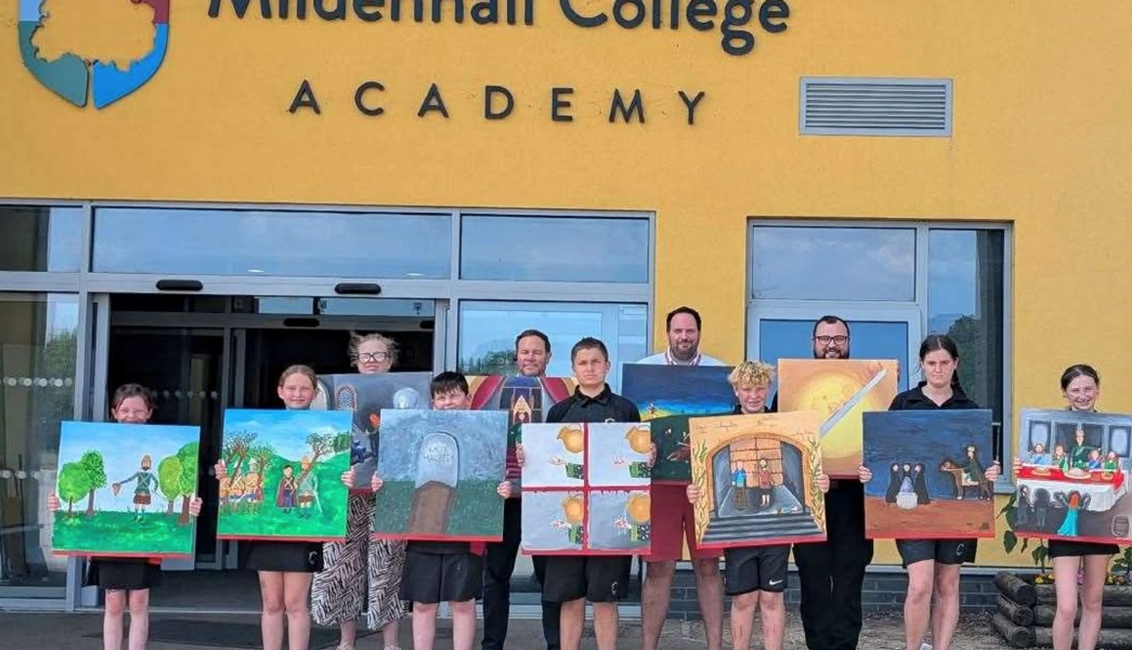 Children at Mildenhall College Academy treated to Shakespearean surprise by anonymous artist