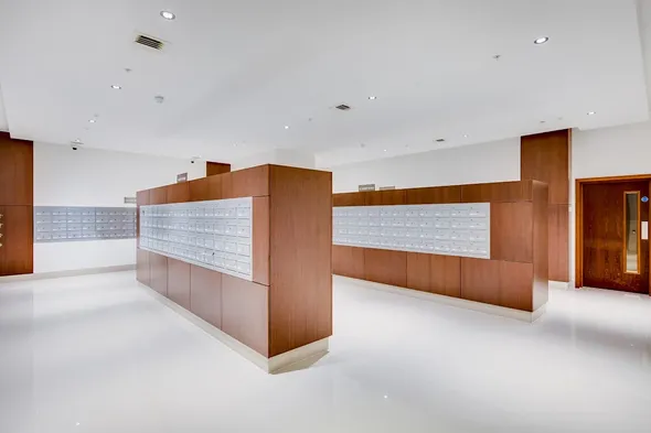Mylo Nine Elms Point communal mailroom