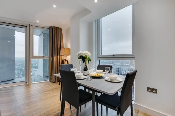 Mylo Nine Elms Point apartment dining area