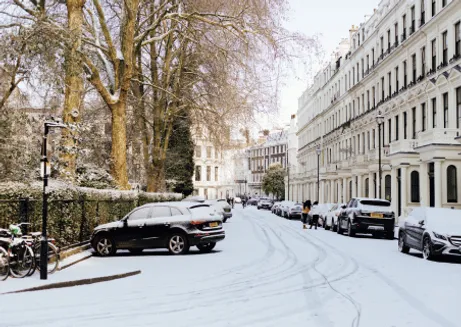 Image of Uk street in Winter